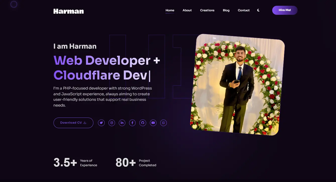 Why I Built HarmanSharma.in - Portfolio Website Case Study
